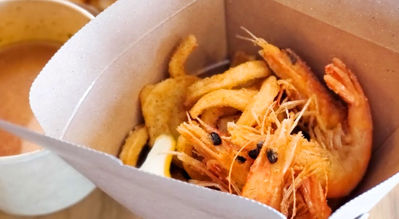 おすすめメニューはガーリックシュリンプ